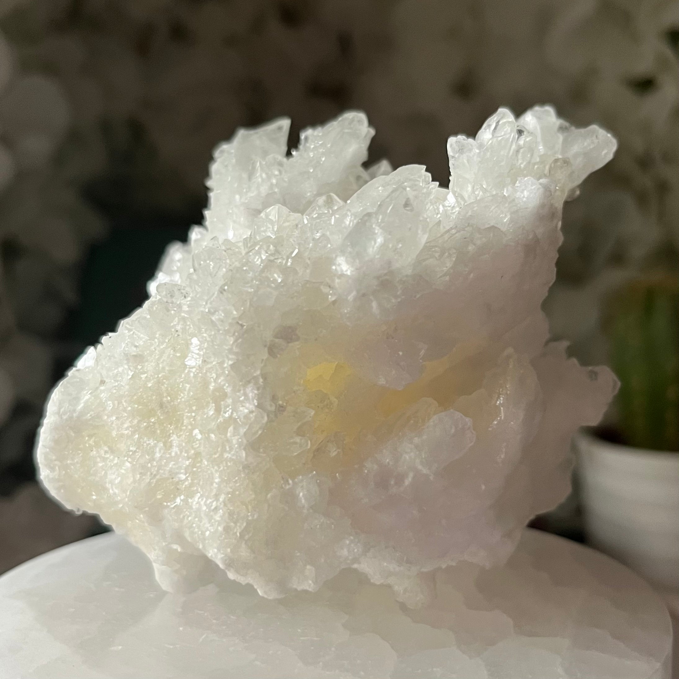 White Aragonite Cluster Crystals