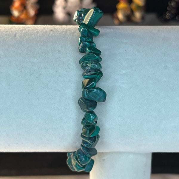 Crystal Chip Bracelets Malachite Crystals