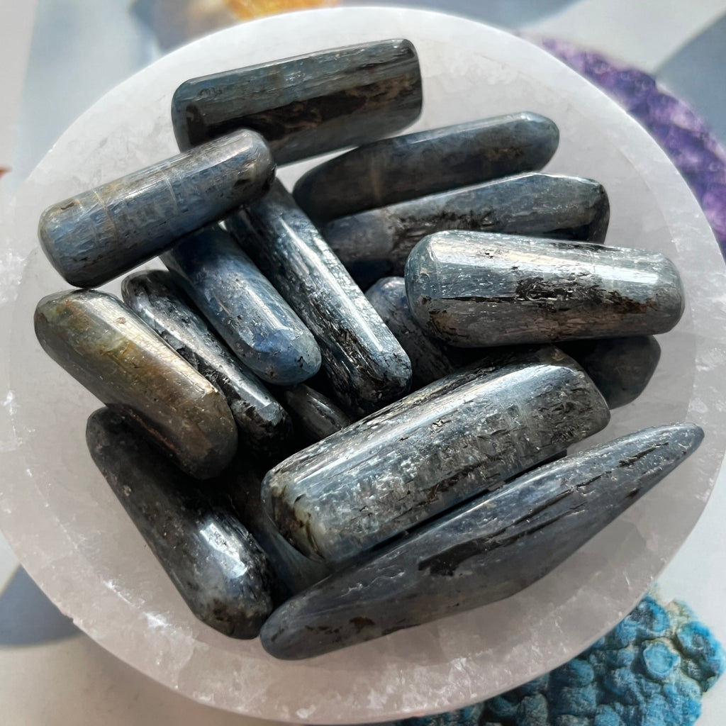 Blue Kyanite Tumblestones - Spiritual Protection