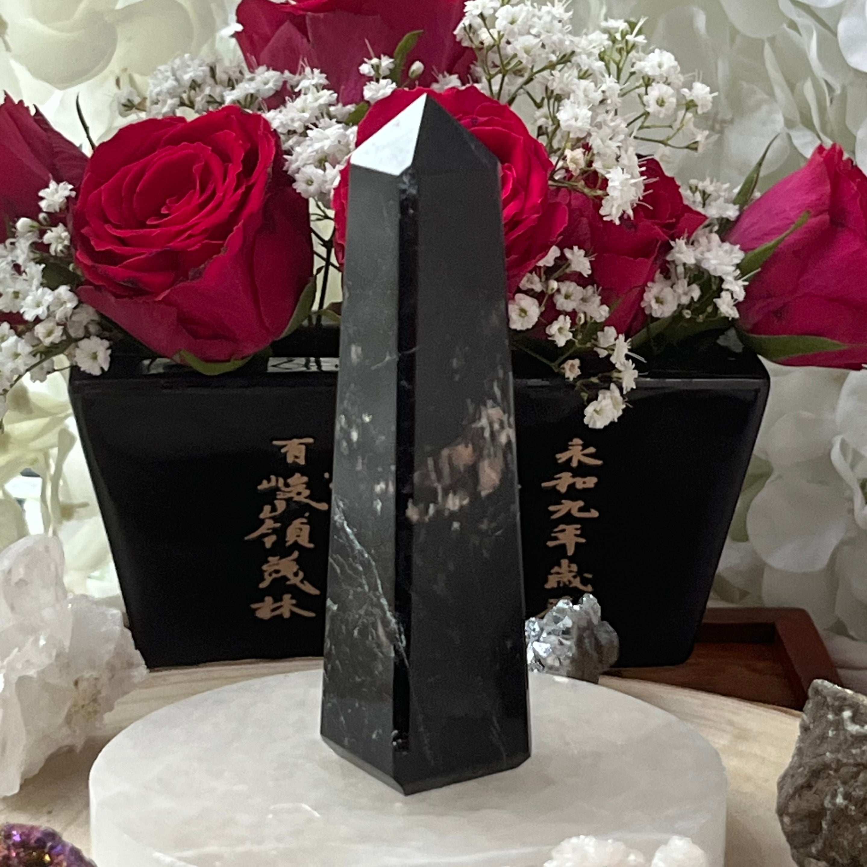 Black Tourmaline Obelisk - Energetic Protection 3- 10.7cm Crystals