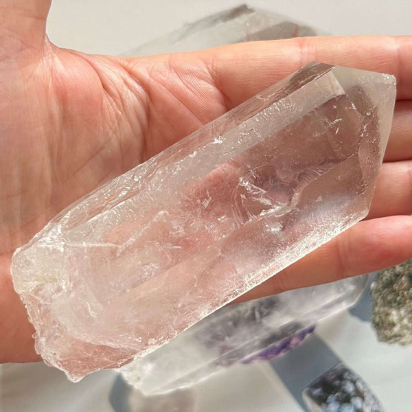 Clear Quartz (Rock Crystal) Rough Points (10cm - 12cm) - Intuition & Wisdom