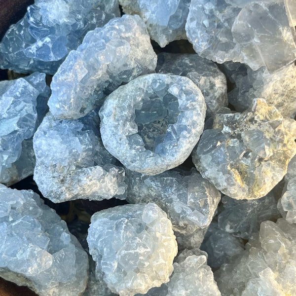 Celestite Mini Clusters - Spiritual Guidance & Mental Clarity Crystals