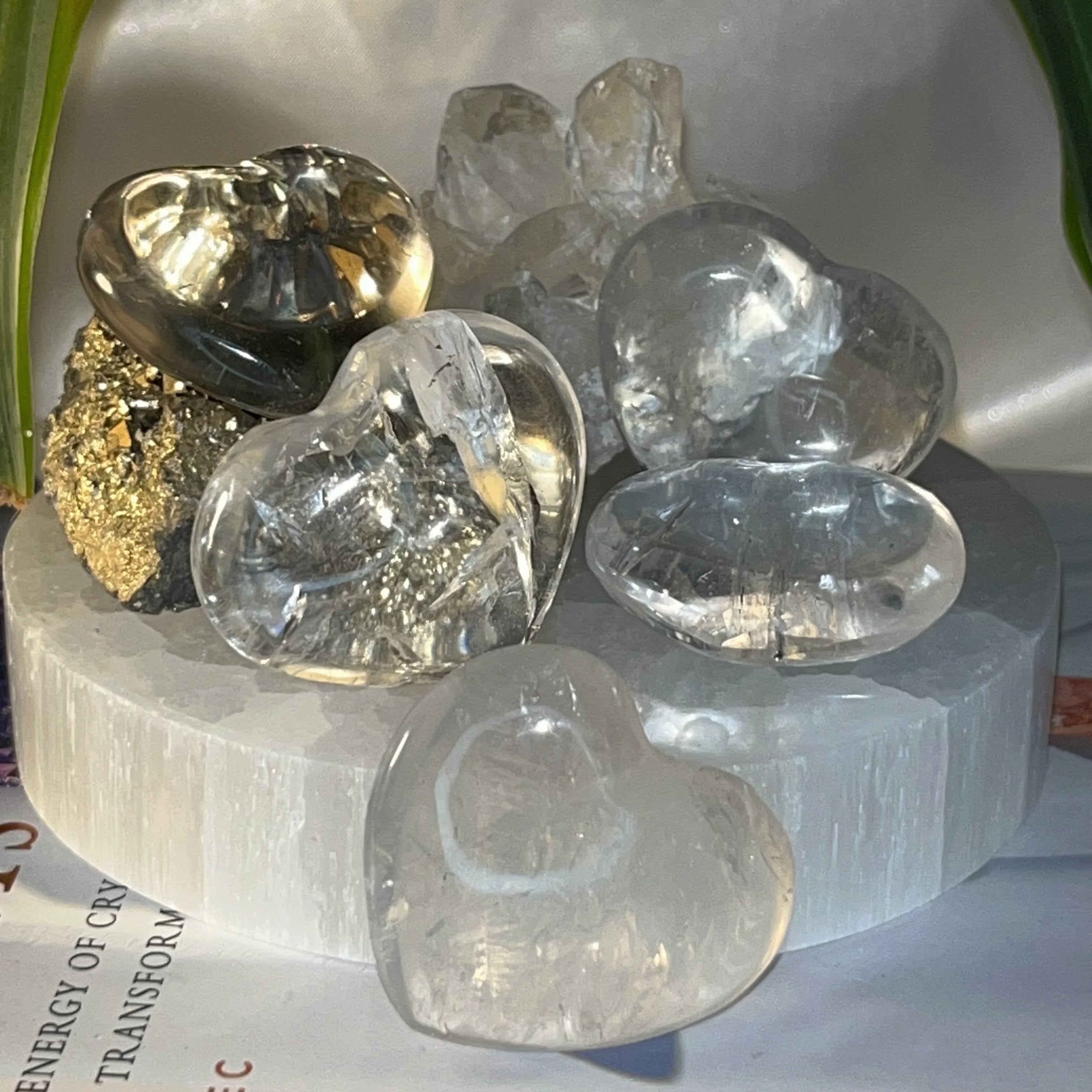 Clear Quartz (Rock Crystal) Heart - Intuition & Wisdom Crystals