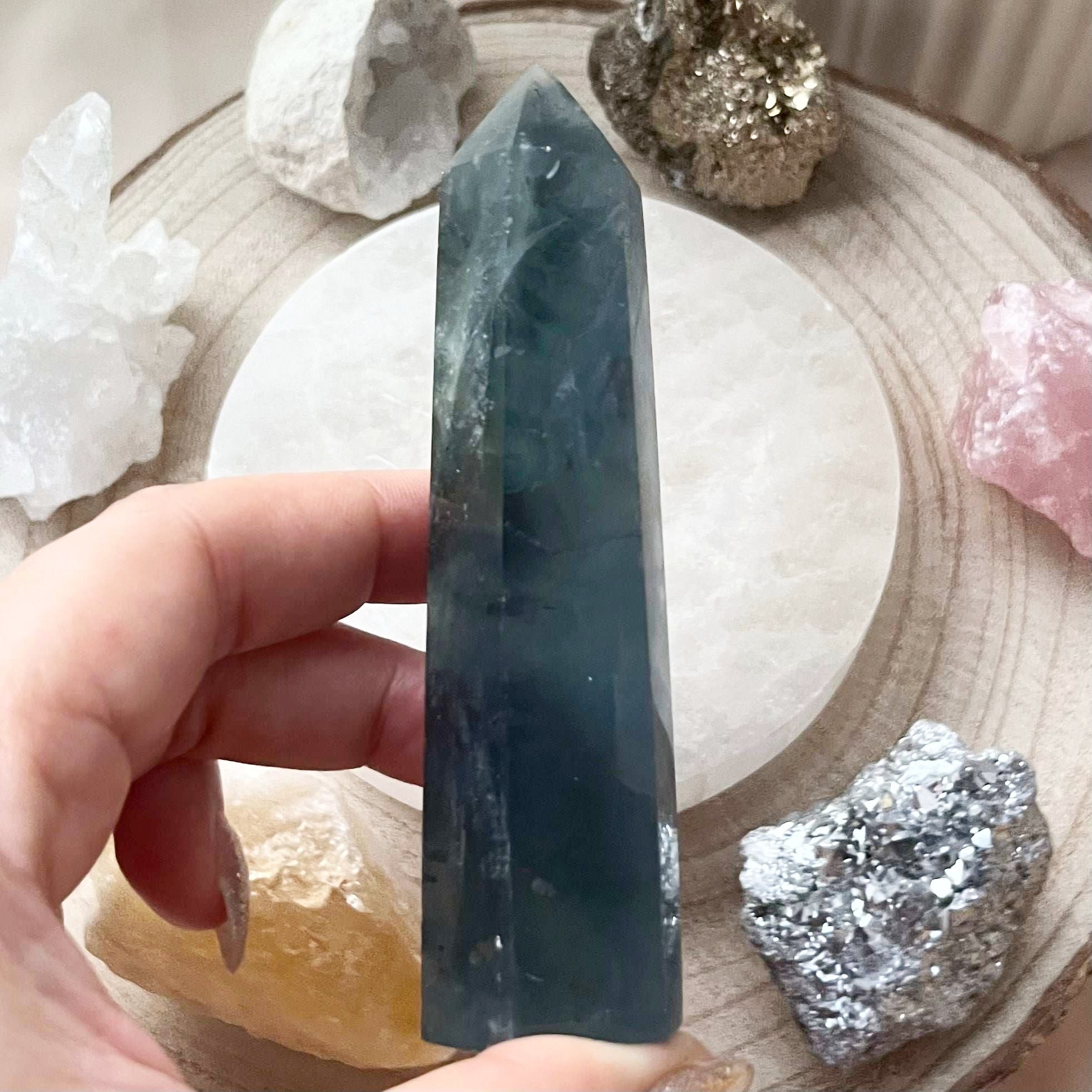 Blue Fluorite Point Crystals