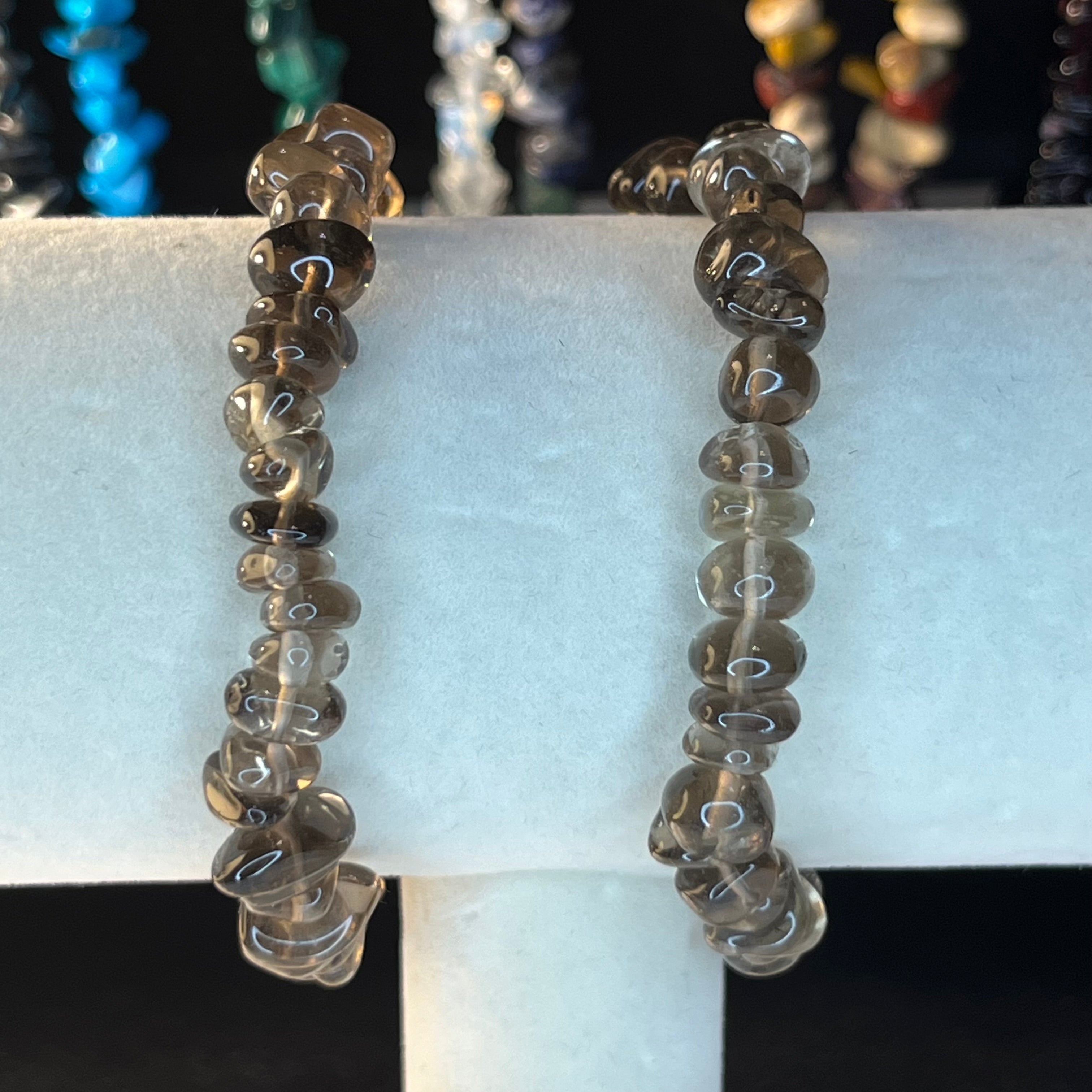 Crystal Chip Bracelets Smoky Quartz Crystals