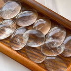 Clear Quartz (Rock Crystal) Palmstone - Intuition & Wisdom Approx. 3cm x 2cm Crystals