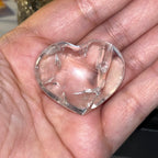Clear Quartz (Rock Crystal) Heart - Intuition & Wisdom Crystals