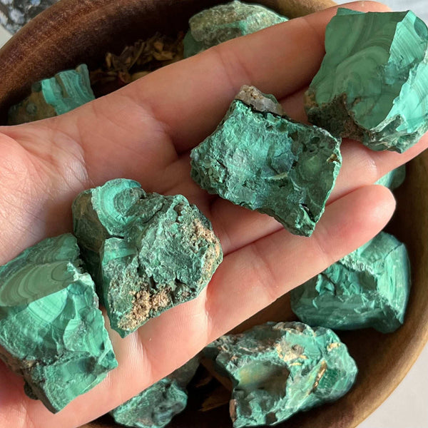 Rough Malachite Chunk - Balance & Vitality 41g - 50g Crystals