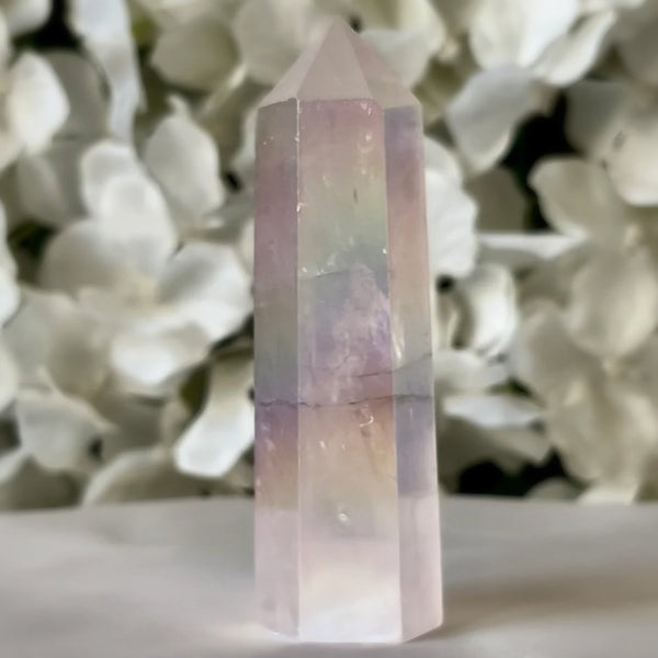 Rose Aura Quartz Polished Point - Universal & Unconditional Love Crystals