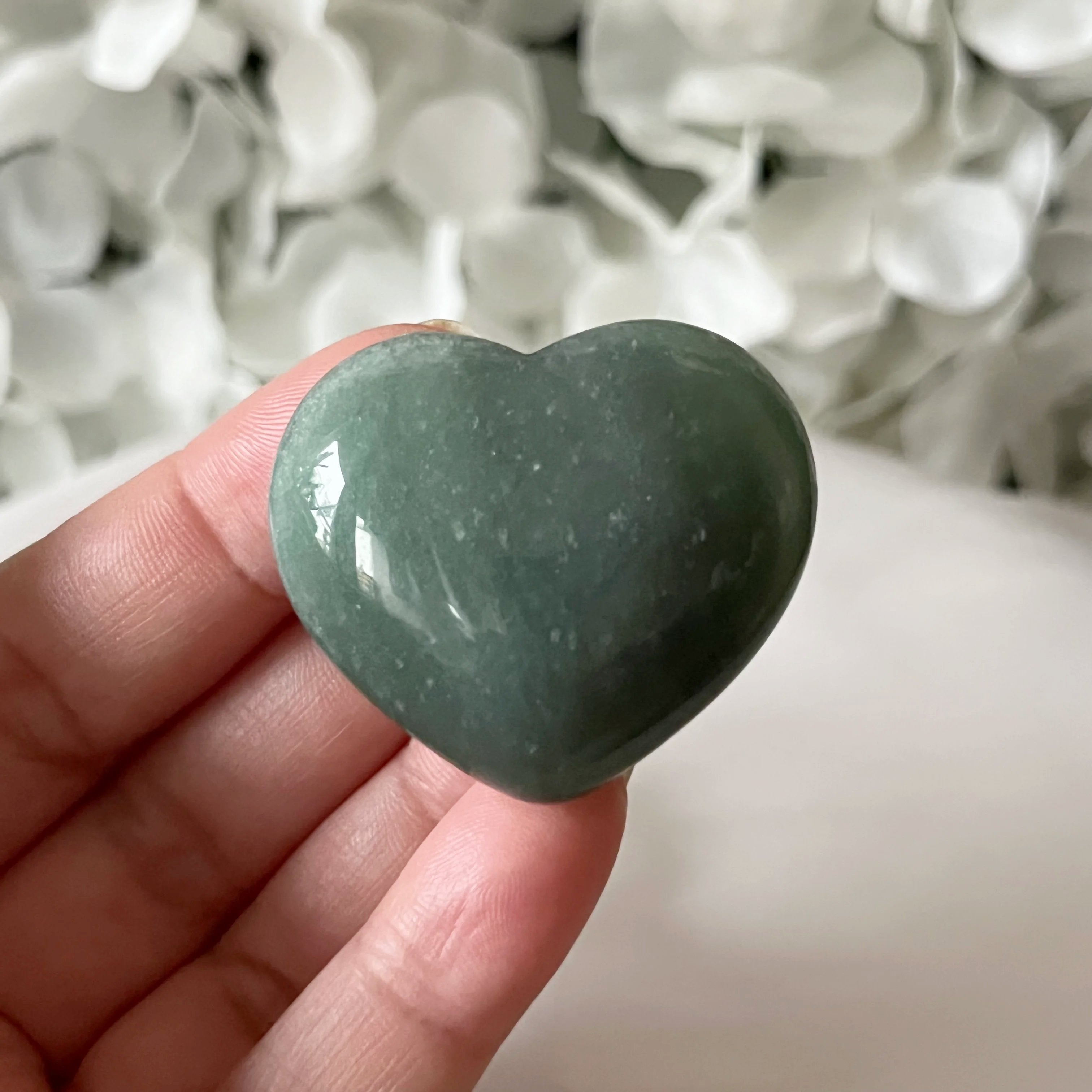 Green Aventurine Heart - Abundance & Luck Crystals