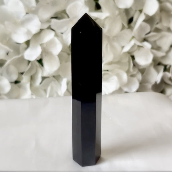 Black Obsidian Polished Point - Protection & Awareness Crystals