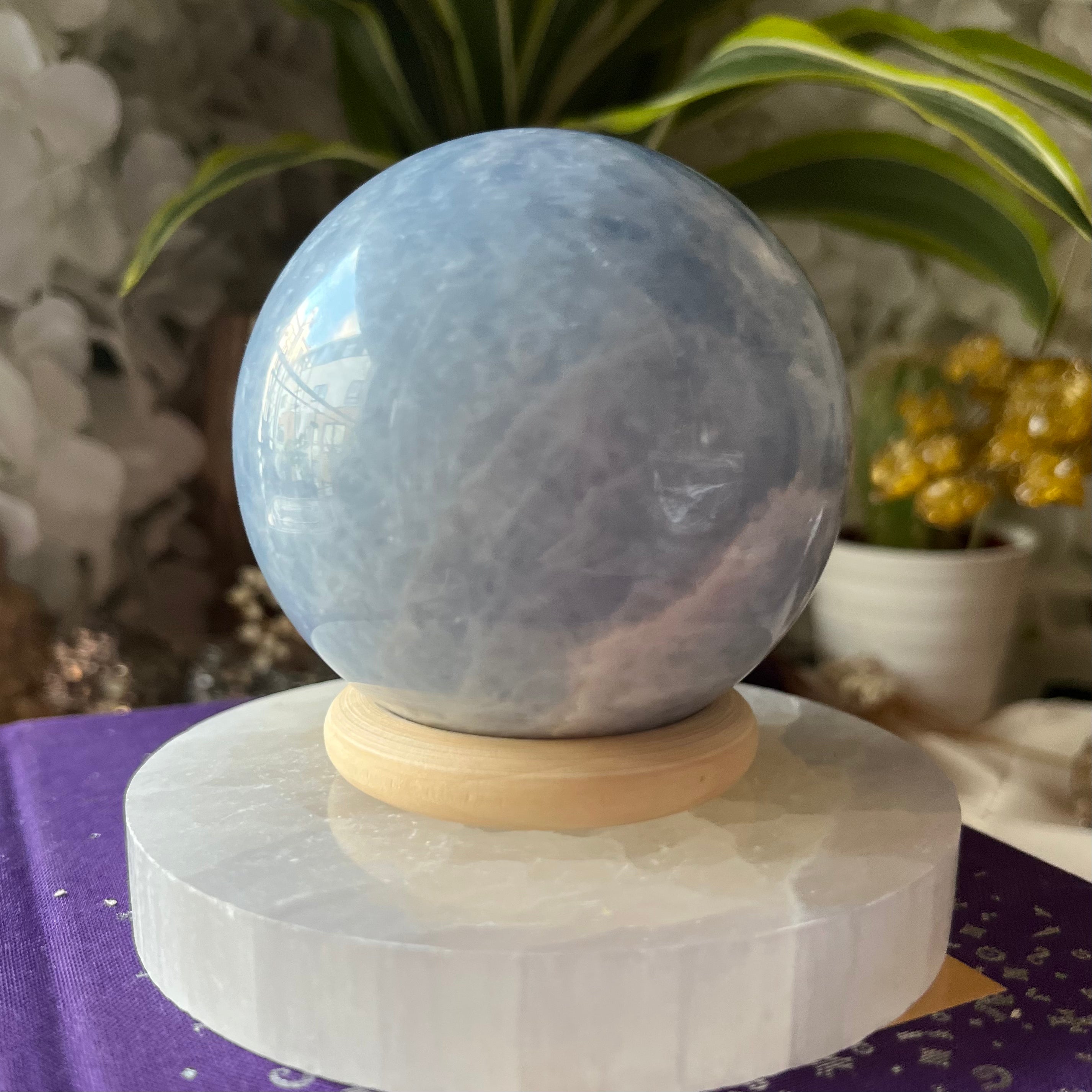 Blue Calcite Sphere Crystals