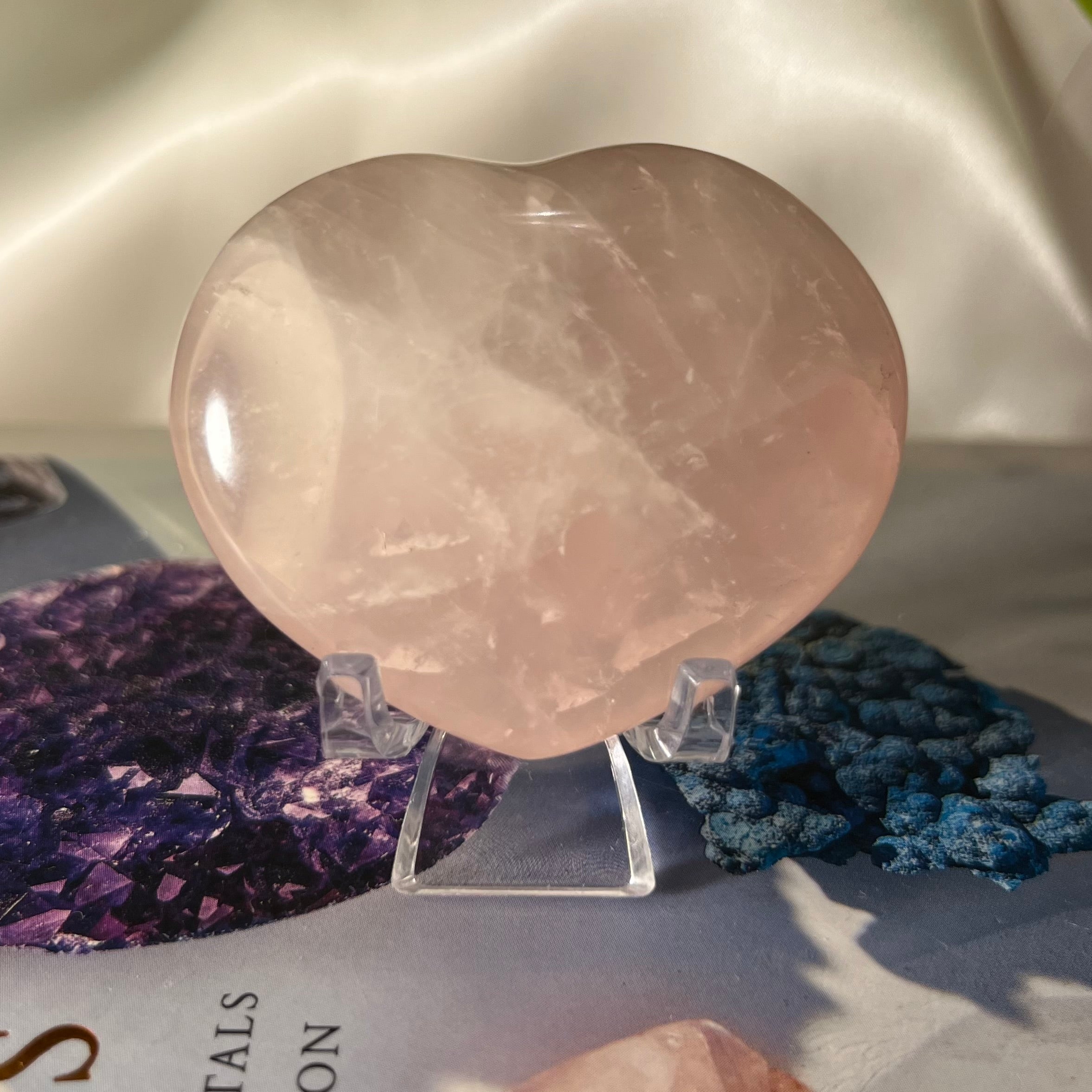 Rose Quartz Heart - Unconditional Love 3- 5.4cm Crystals