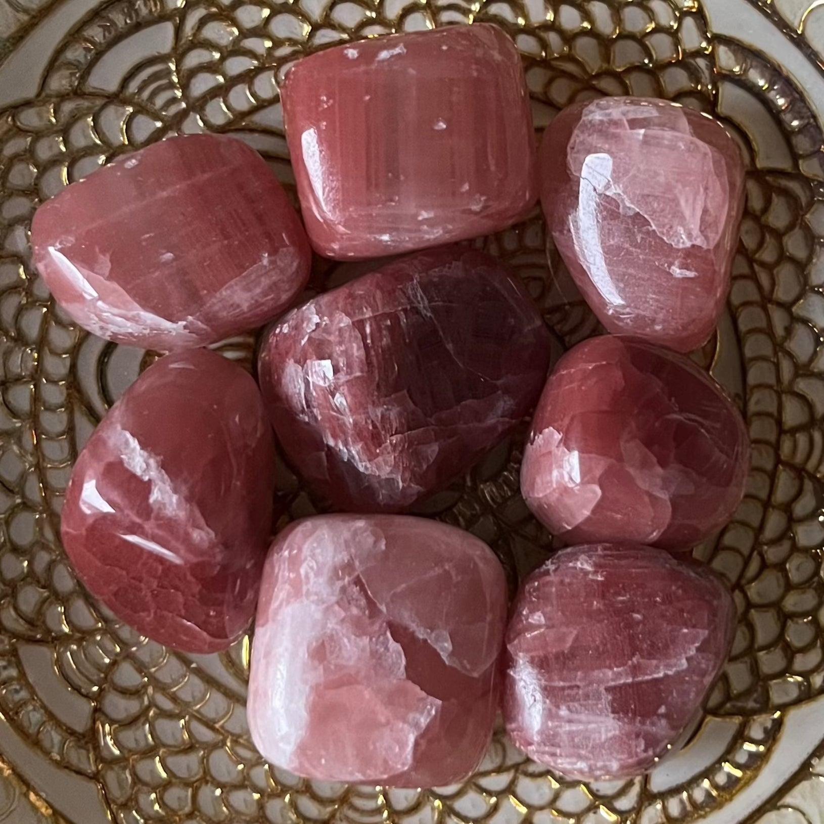 Rose Calcite Tumblestones- Compassion & Empathy Large Crystals