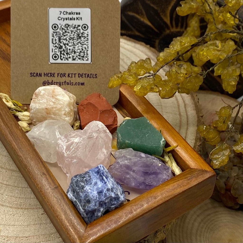 7 Chakras Crystals Kit Rough Stones Crystals