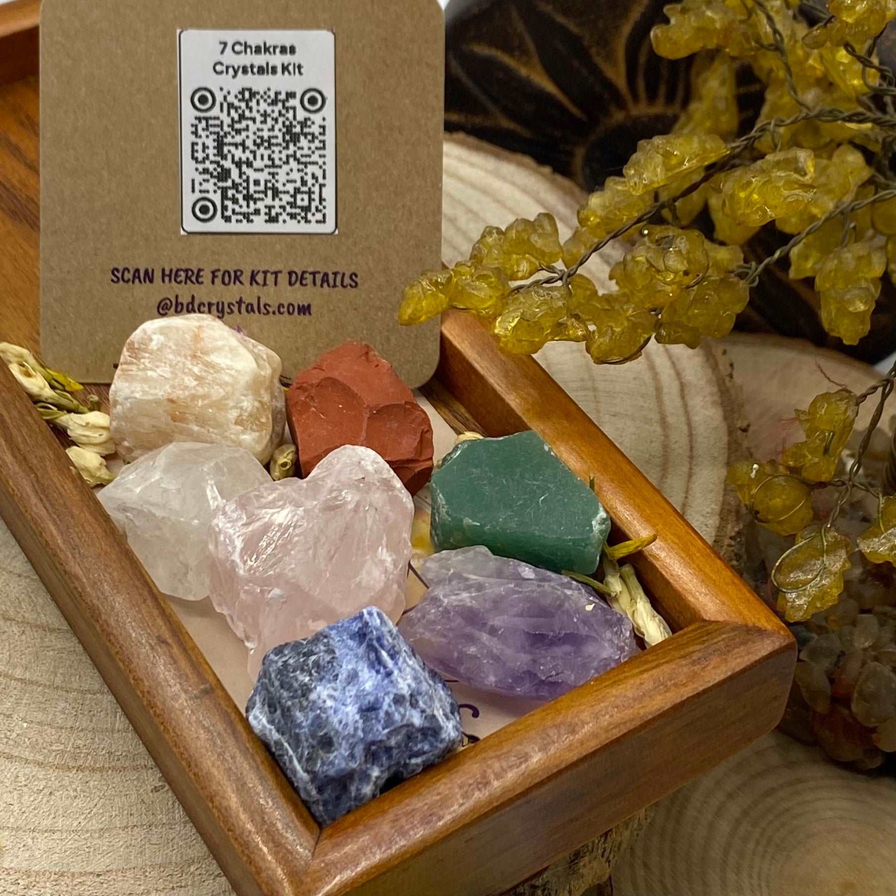 7 Chakras Crystals Kit Rough Stones Crystals