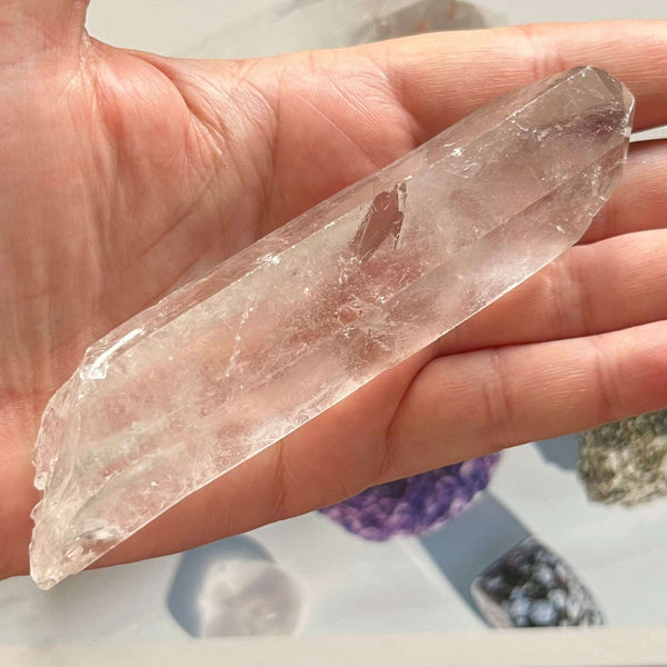 Clear Quartz (Rock Crystal) Rough Points (10cm - 12cm) - Intuition & Wisdom