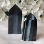 Blue Tiger's Eye (Hawk's Eye) Obelisk - Communication & Serenity Crystals