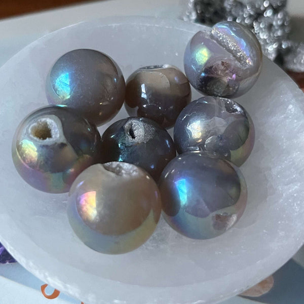 Mini Druzy Aura Agate Sphere Crystals