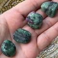 Rubycrosite (Ruby in Zoisite) Tumblestones (UNPOLISHED) - Energising Harmony Small Crystals
