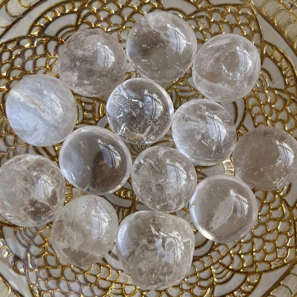 Clear Quartz (Rock Crystal) Round Tumblestones Crystals