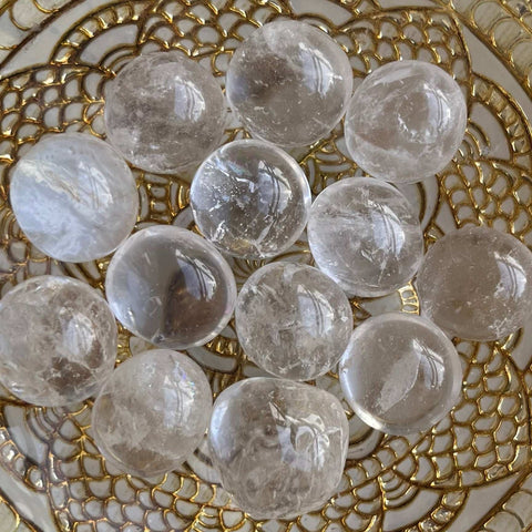 Clear Quartz (Rock Crystal) Round Tumblestones Crystals
