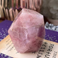 Rose Quartz Faceted Freeform - Universal & Unconditional Love 1- 5.8cm x 5.9cm Crystals