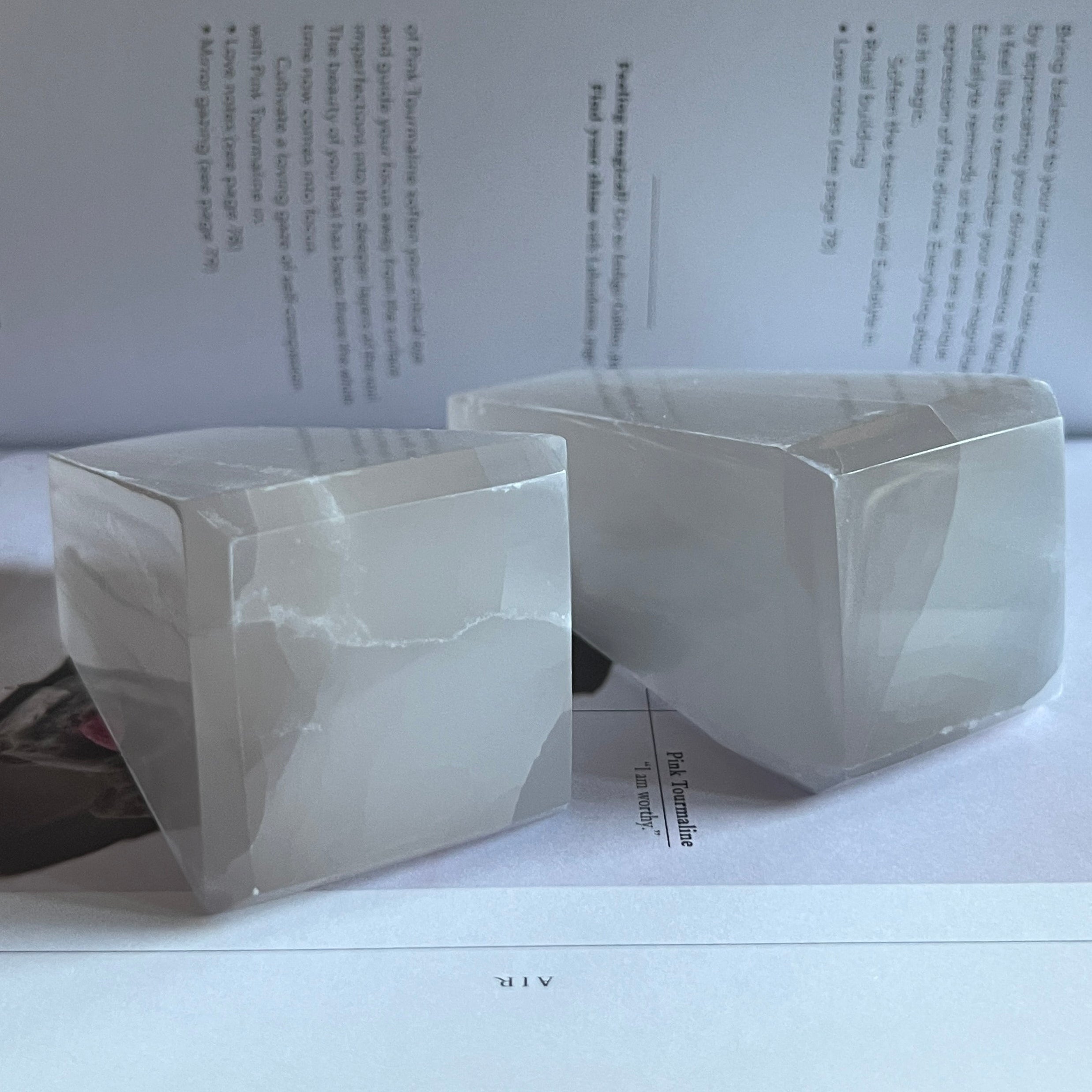 Selenite (Satin Spar) Obelisk base