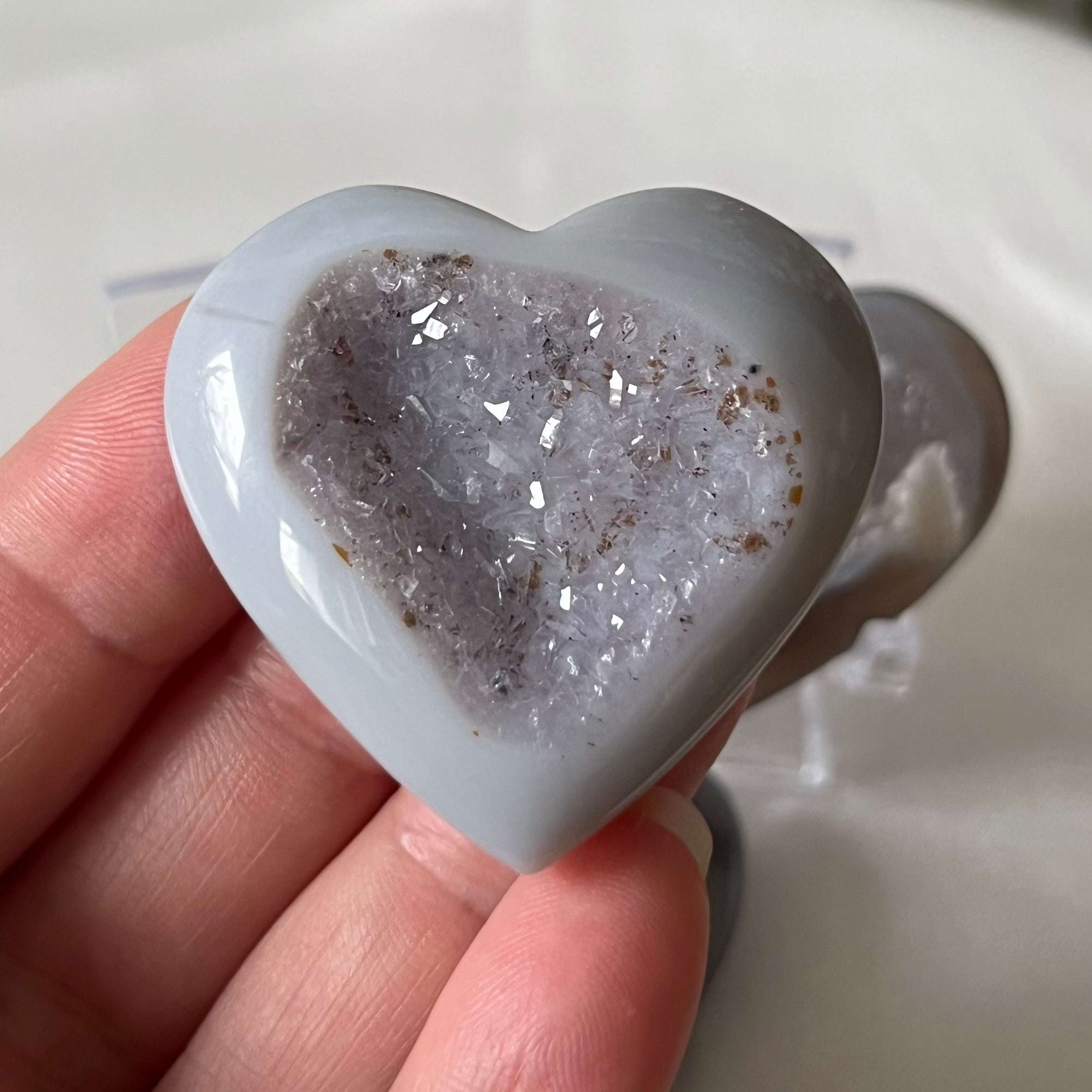 Agate Drusy Heart - Balance & Harmony 1- 4cm Crystals