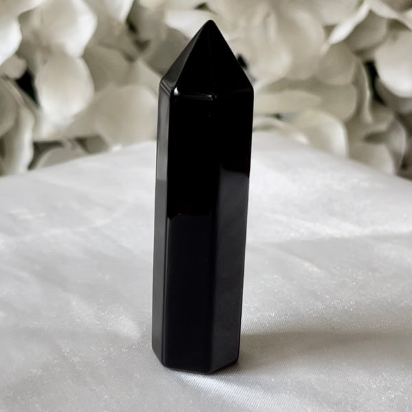 Black Obsidian Polished Point - Protection & Awareness Crystals