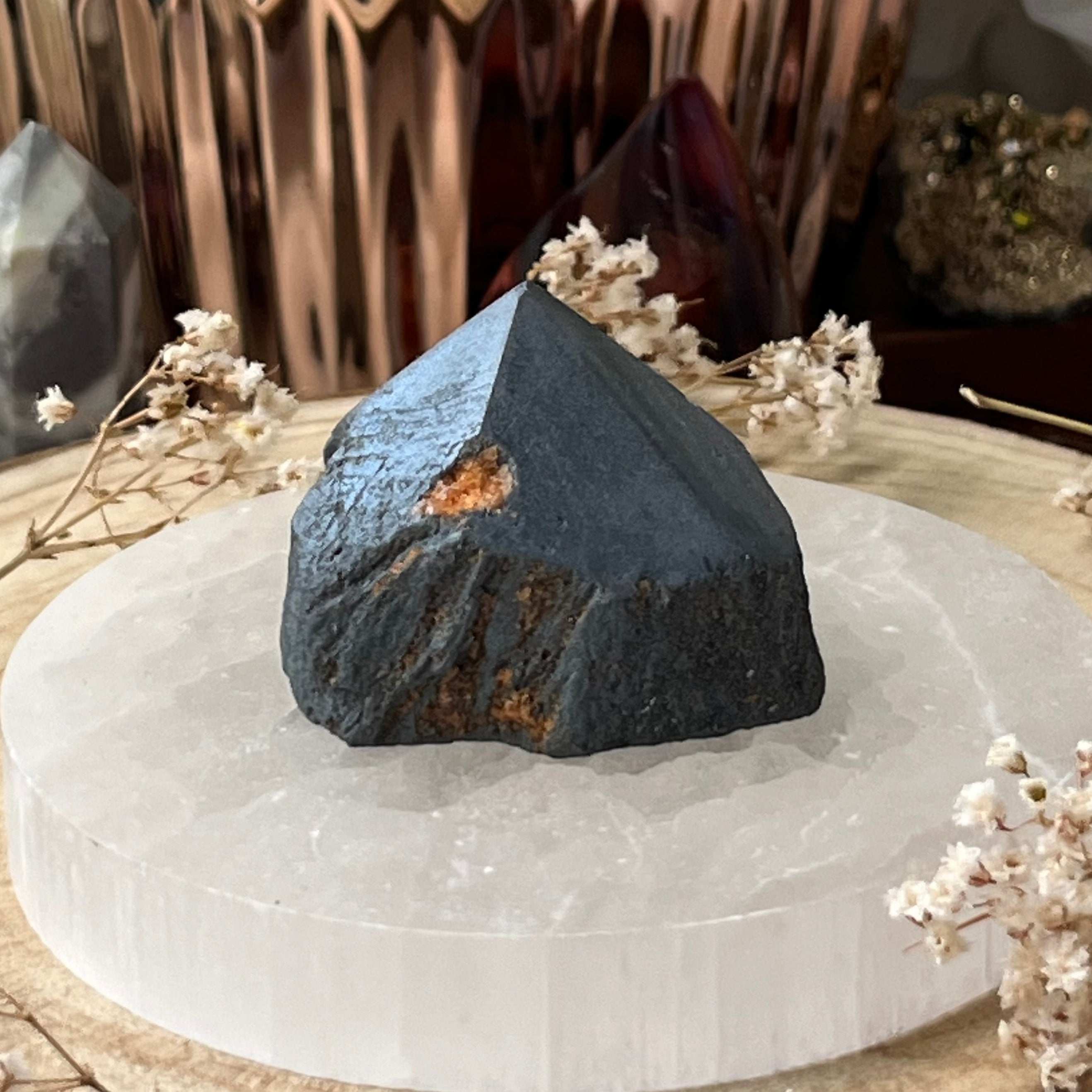 Hematite Cut Base Generator Point - Protection & Connection Crystals