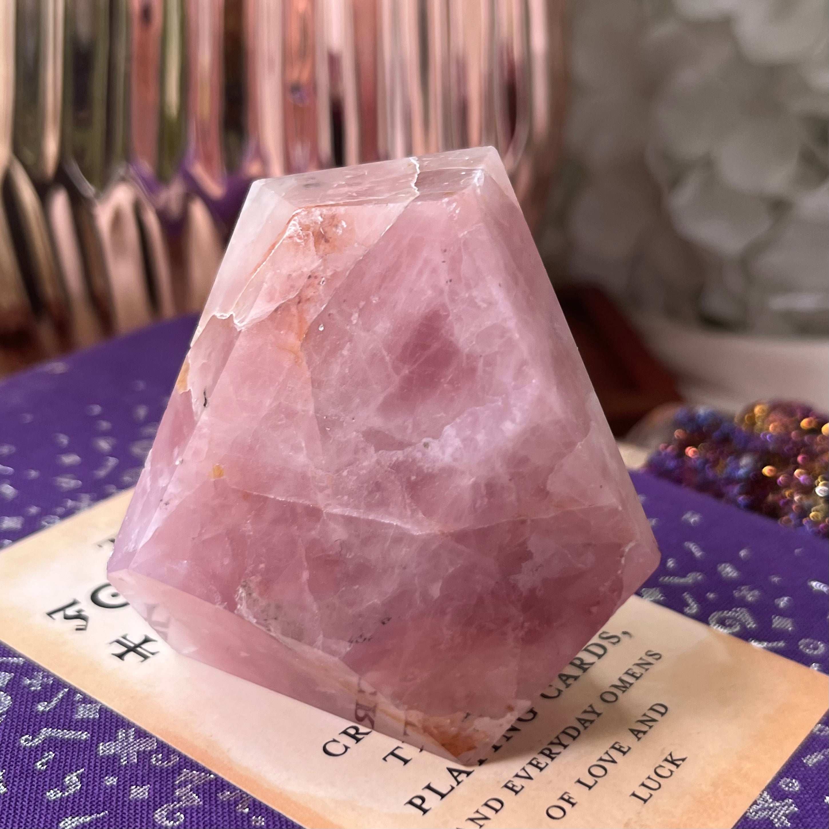 Rose Quartz Faceted Freeform - Universal & Unconditional Love Crystals