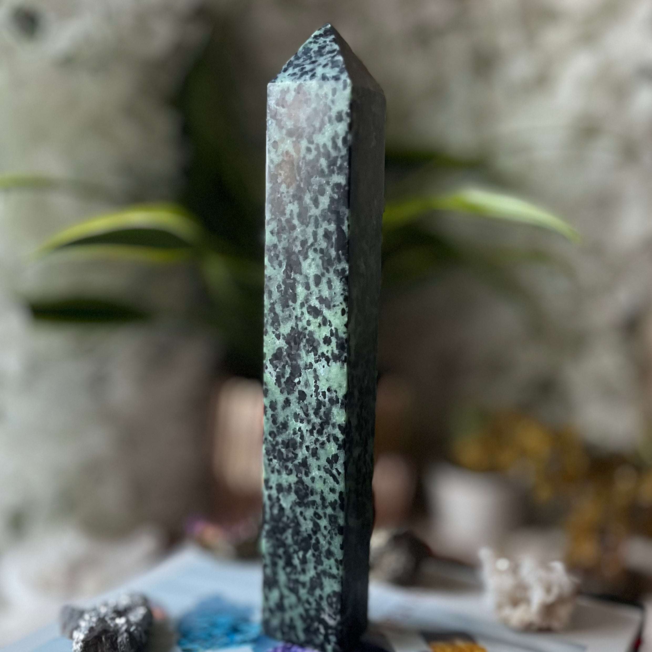 Rubycrosite (Ruby in Zoisite) Tower Point - Energising Harmony Crystals