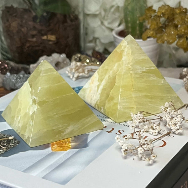 Lemon Calcite Pyramid Crystals