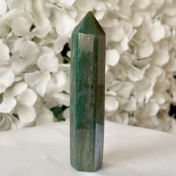 Green Fuchsite Polished Point Crystals