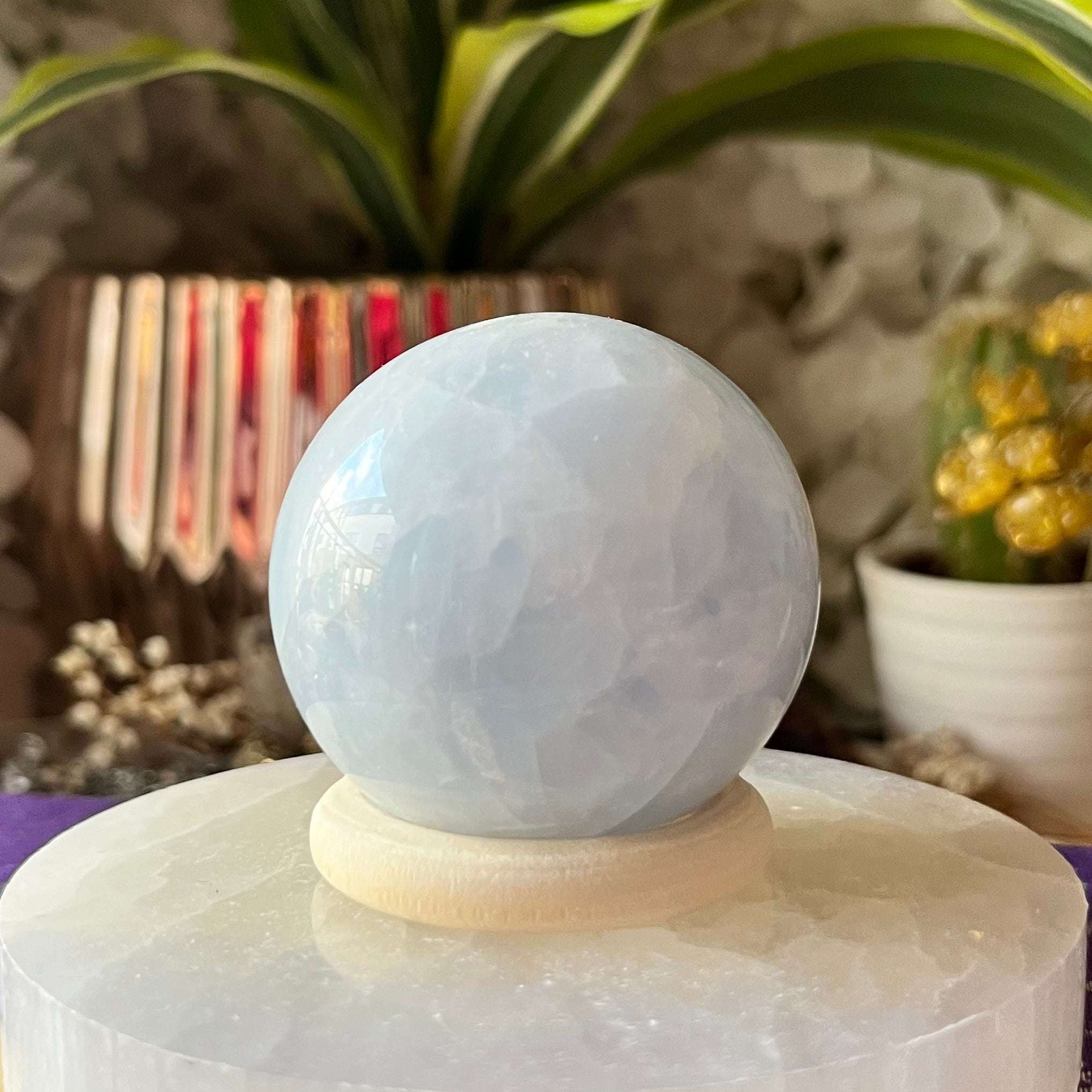 Blue Calcite Sphere Crystals