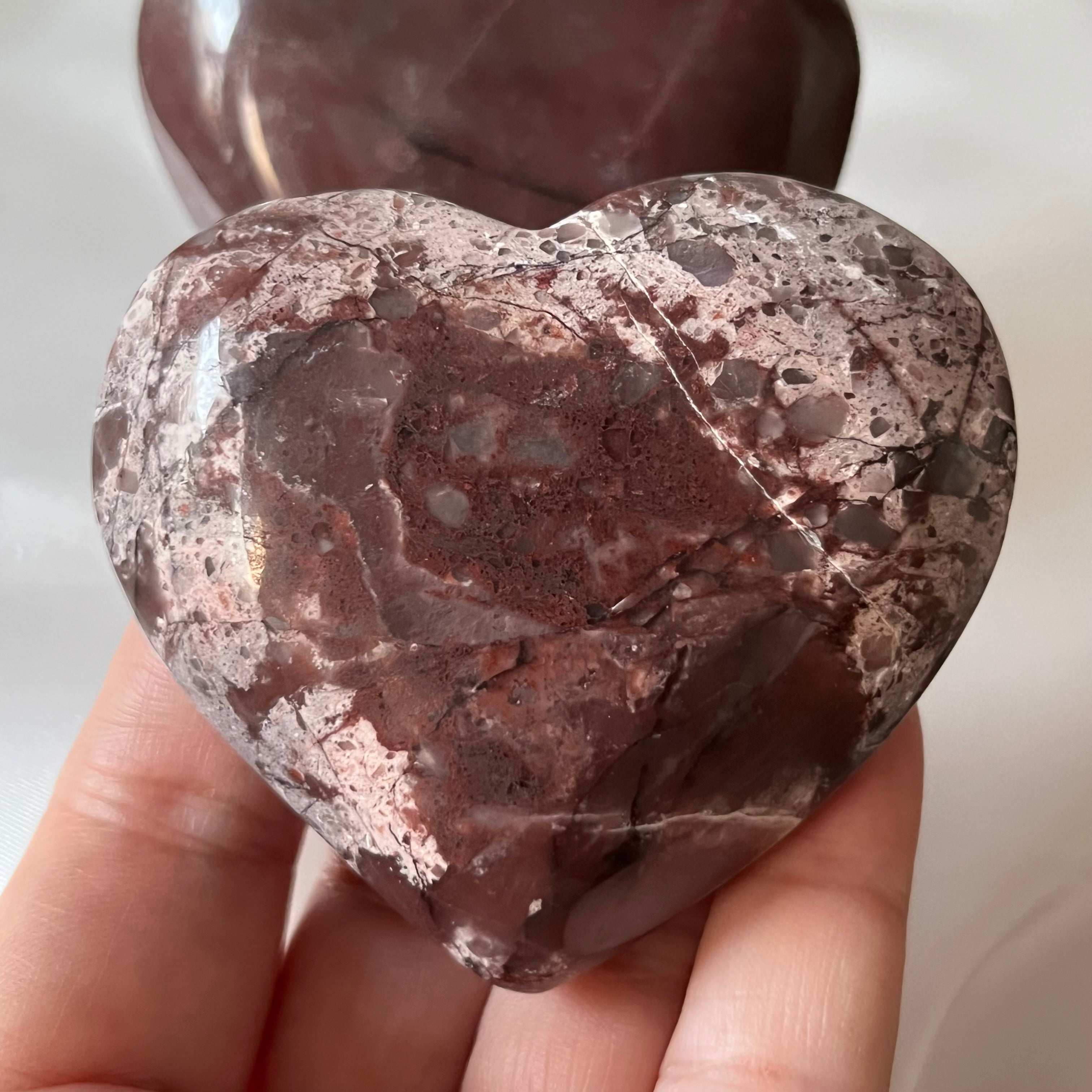 Guava Quartz Heart Crystals
