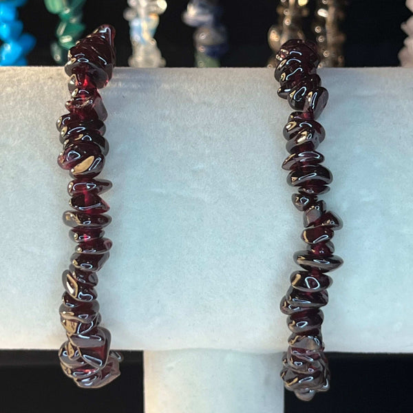 Crystal Chip Bracelets Garnet Crystals