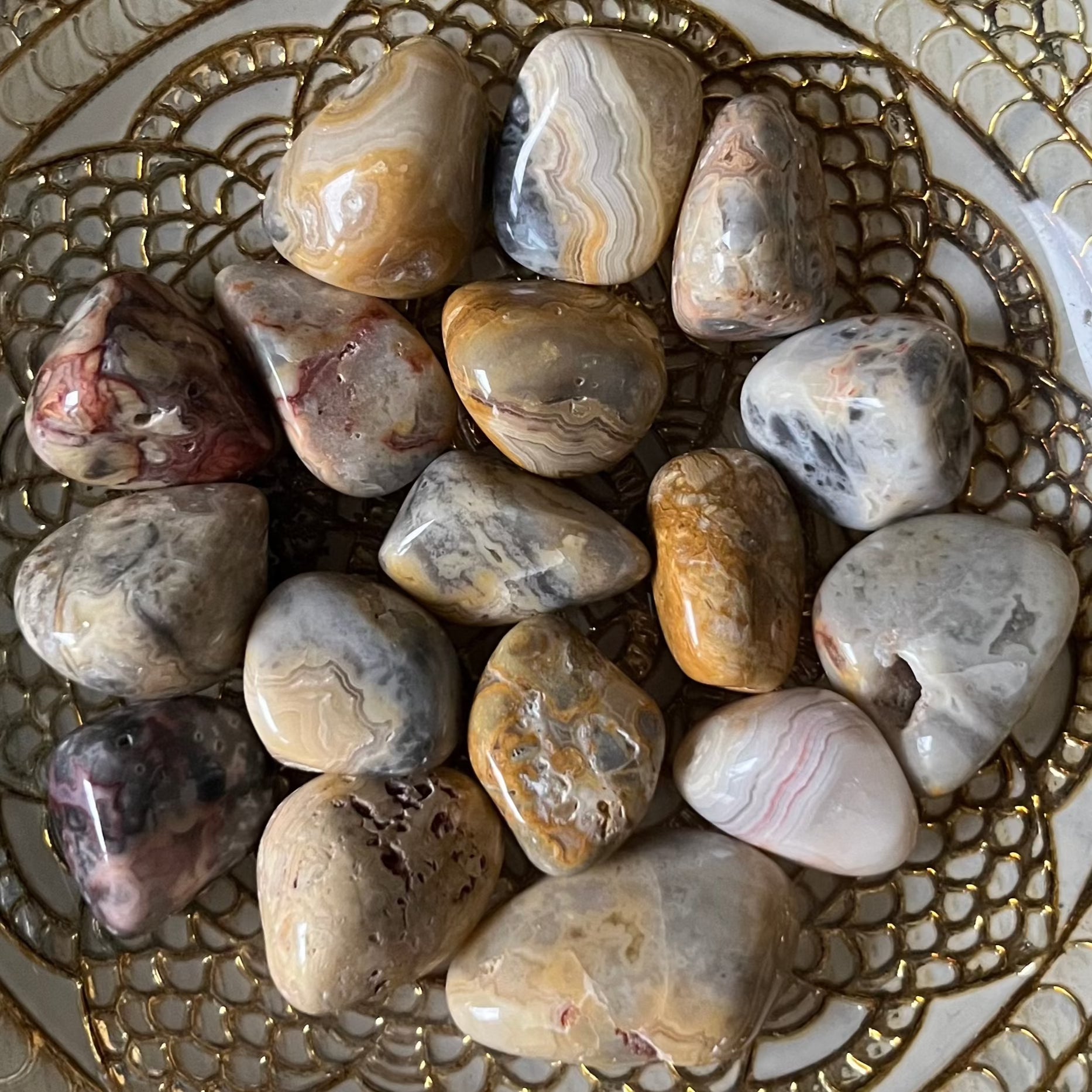 Crazy Lace Agate Tumblestones - Harmony & Uplifting Energy Crystals