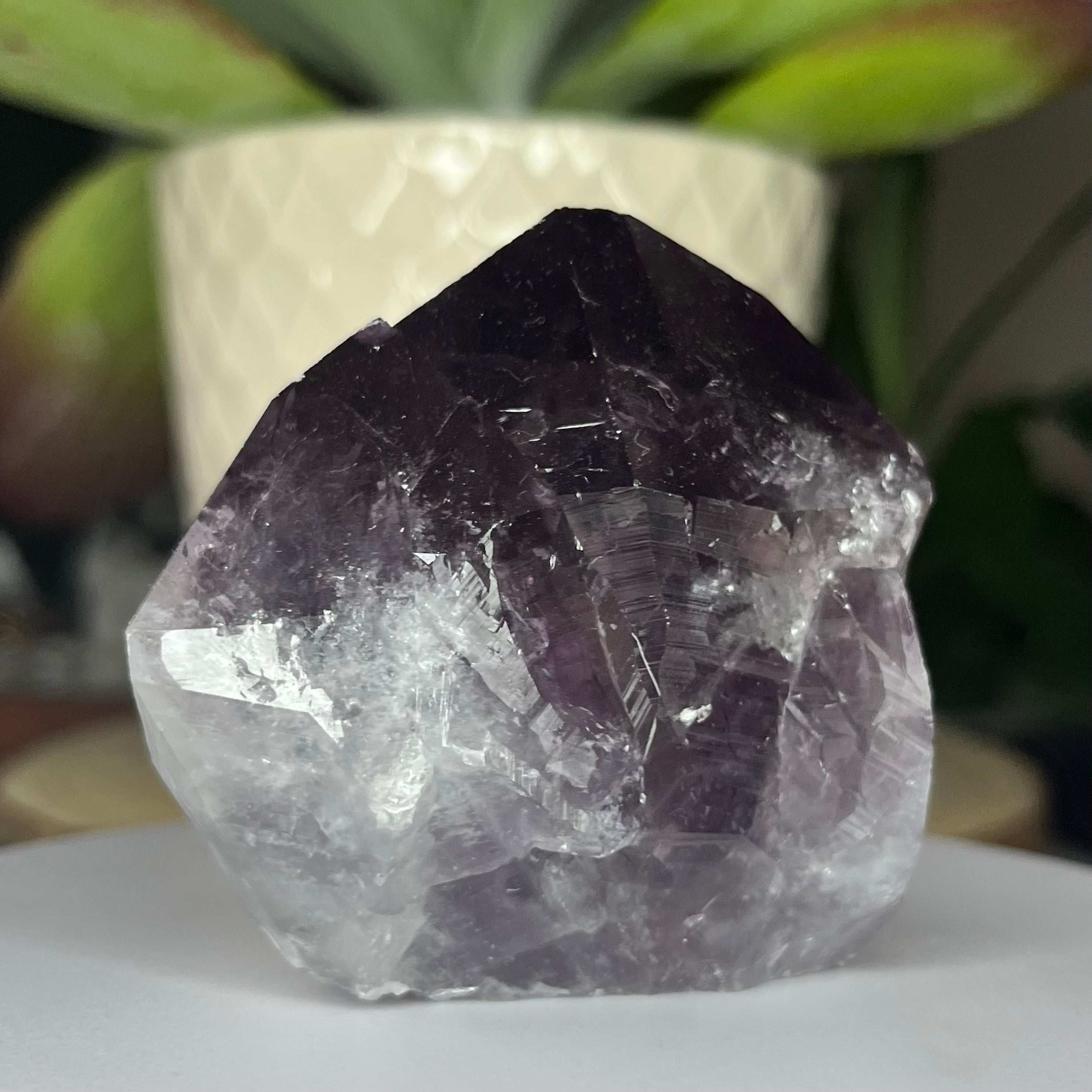 Amethyst Cut Base Point -Spiritual Wisdom & Comfort Crystals