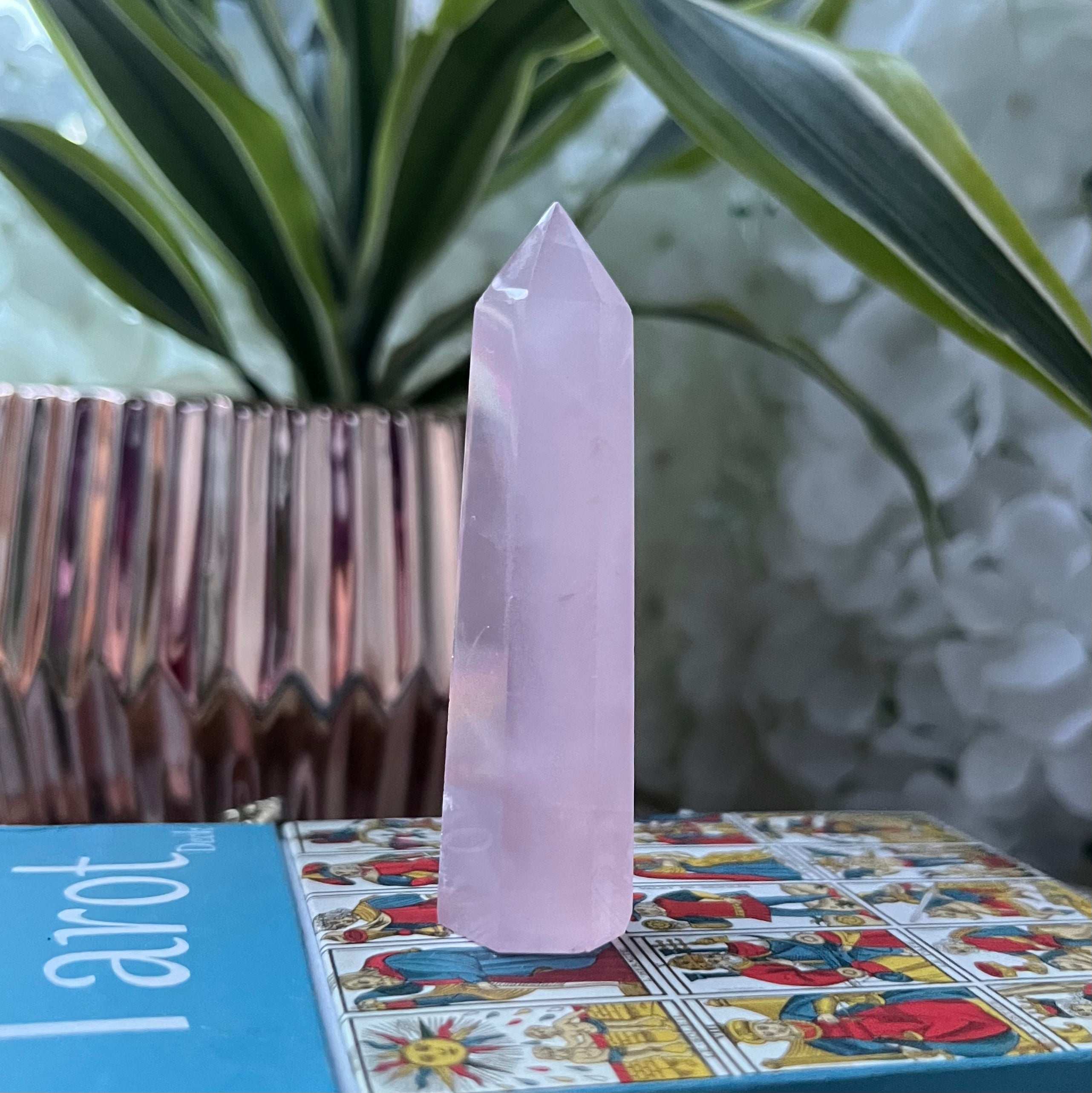Rose Quartz Point - Universal & Unconditional Love 12- 7.5cm Crystals