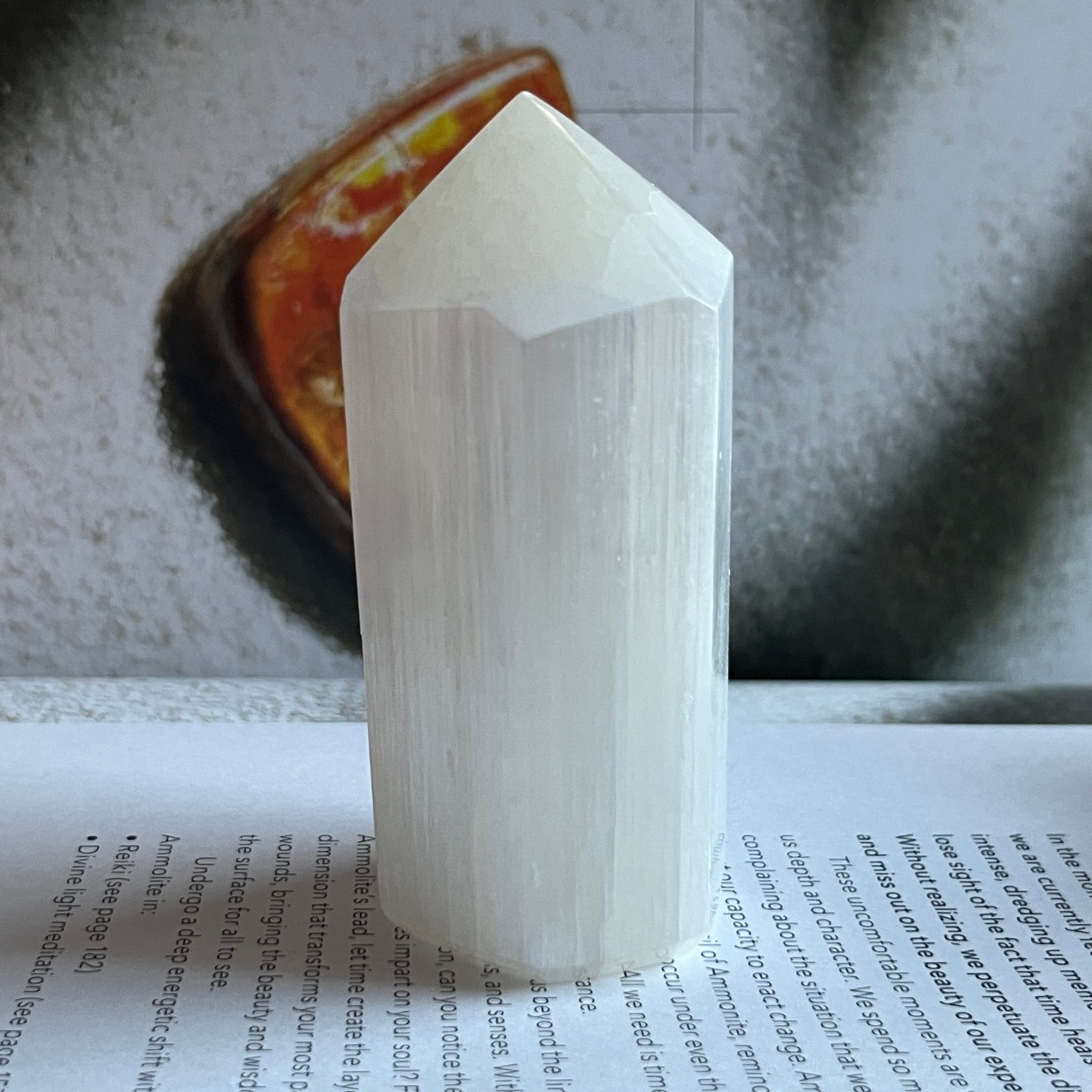 Selenite (Satin Spar) Polished Point