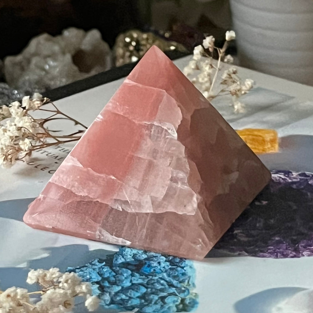 Rose Calcite Pyramid - Compassion & Empathy Crystals