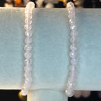 Crystal Bead Bracelets Rose Quartz Faceted Beads (4mm) Crystals