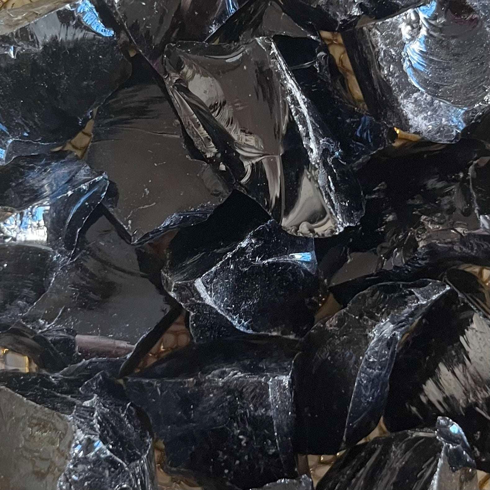 Rough Black Obsidian Chunk - Protection & Awareness Crystals