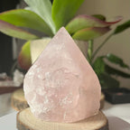Rose Quartz Cut Base Point - Unconditional Love Crystals