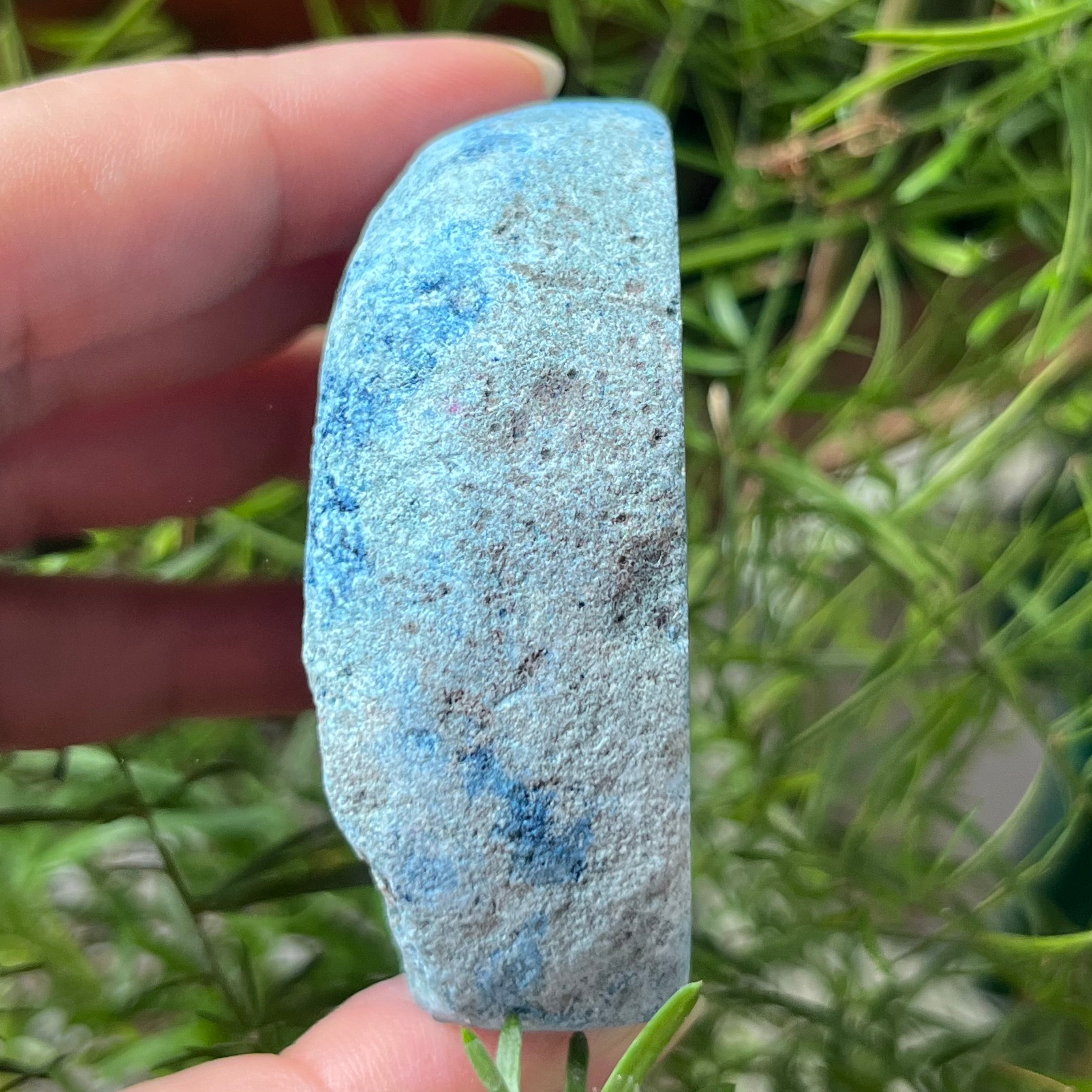 Blue Agate Cut Base Geode - Peace & Happiness
