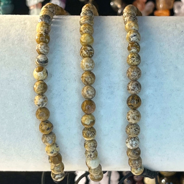 Tibetan-style Crystal Beads Bracelets Picture Jasper 3mm Crystals