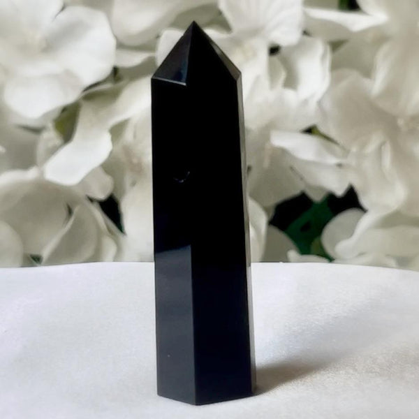 Black Obsidian Polished Point - Protection & Awareness Crystals