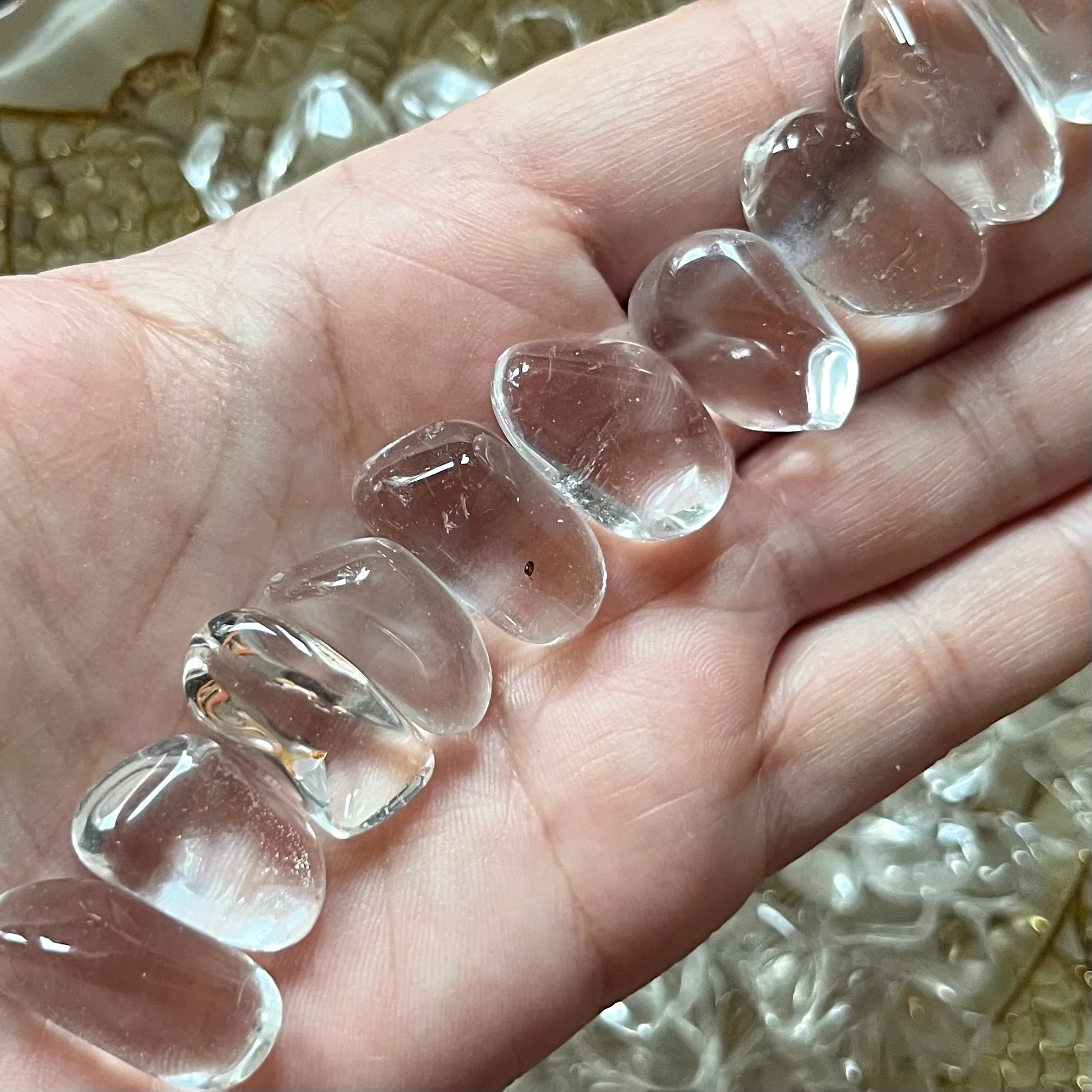 Clear Quartz (Rock Crystal) Tumblestones - Intuition & Wisdom Small (Grade A) Crystals